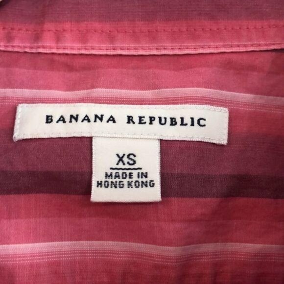 Banana Republic XS Striped Button-Up Long Sleeve Shirt Womens - Picture 6 of 6